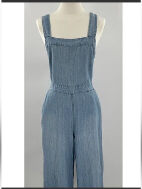 Loft Denim Square Neck Jumpsuit